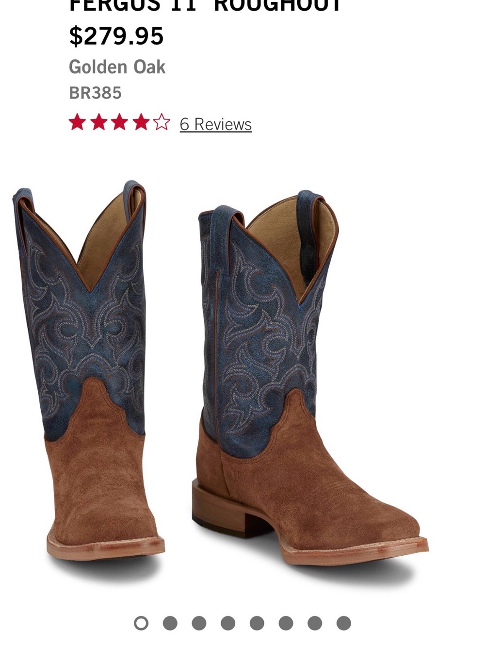 Brand new with box! Justin Boots Men's Golden Oak Suede Cowboy Boots 10.5D